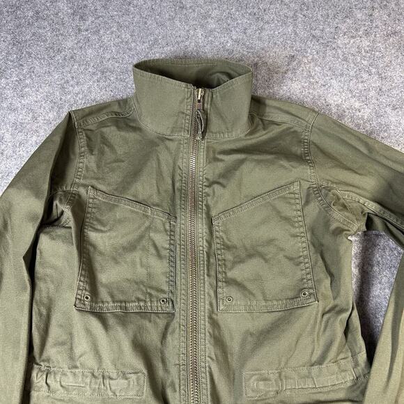 Duluth Trading Jacket Mens XS Army Green Full Zip Up Cargo Utility Coat Cotton - Picture 5 of 8